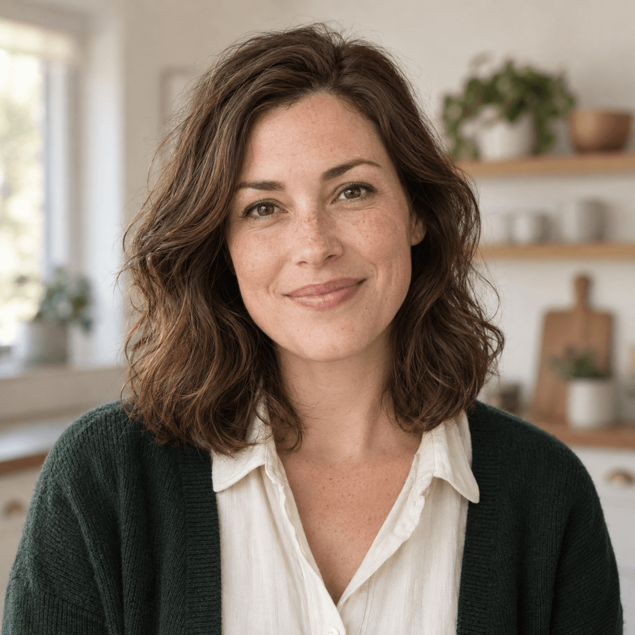 AI-generated portrait of Mara Ellis, a fictional editorial persona